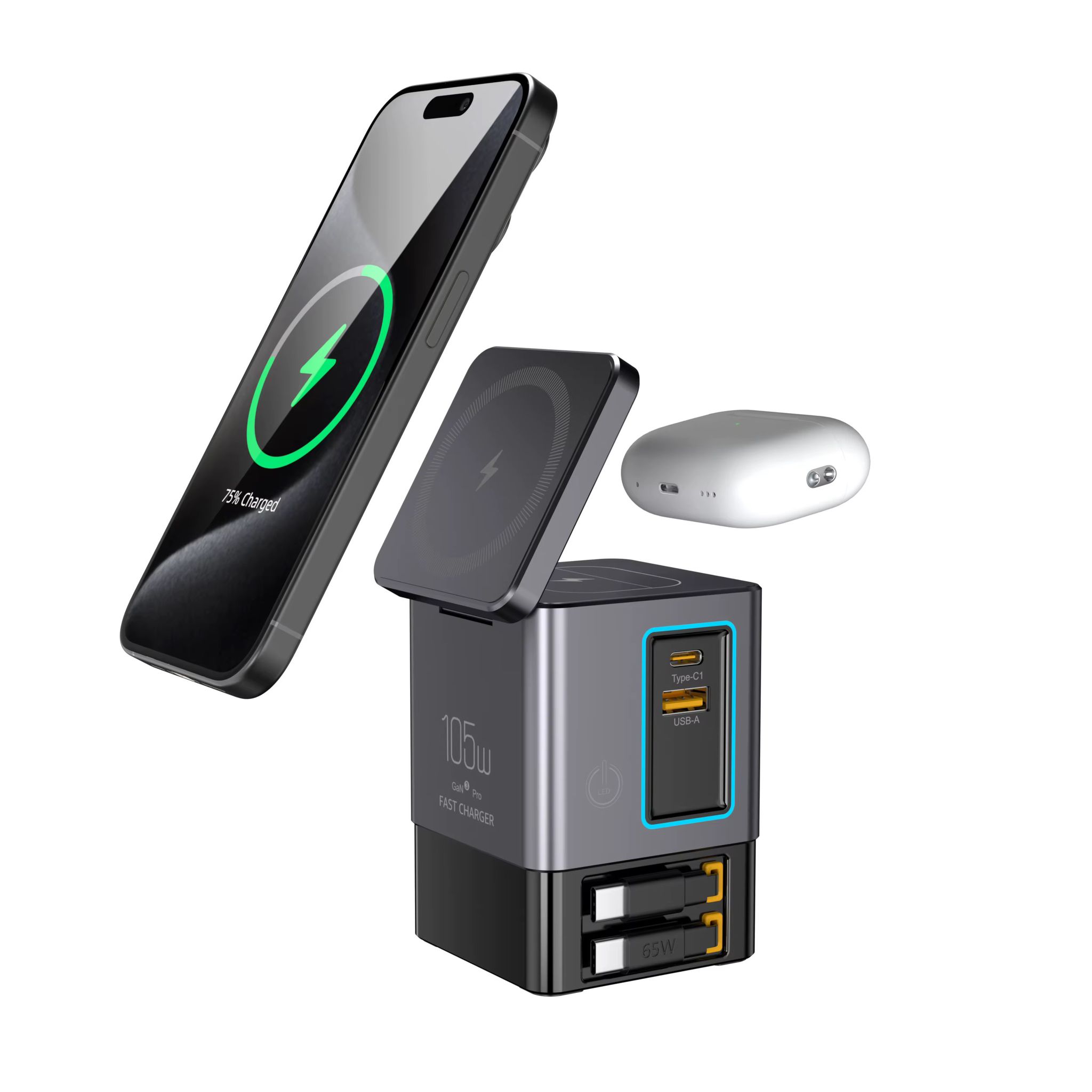 Nexoro lädt Smartphone und weitere Geräte